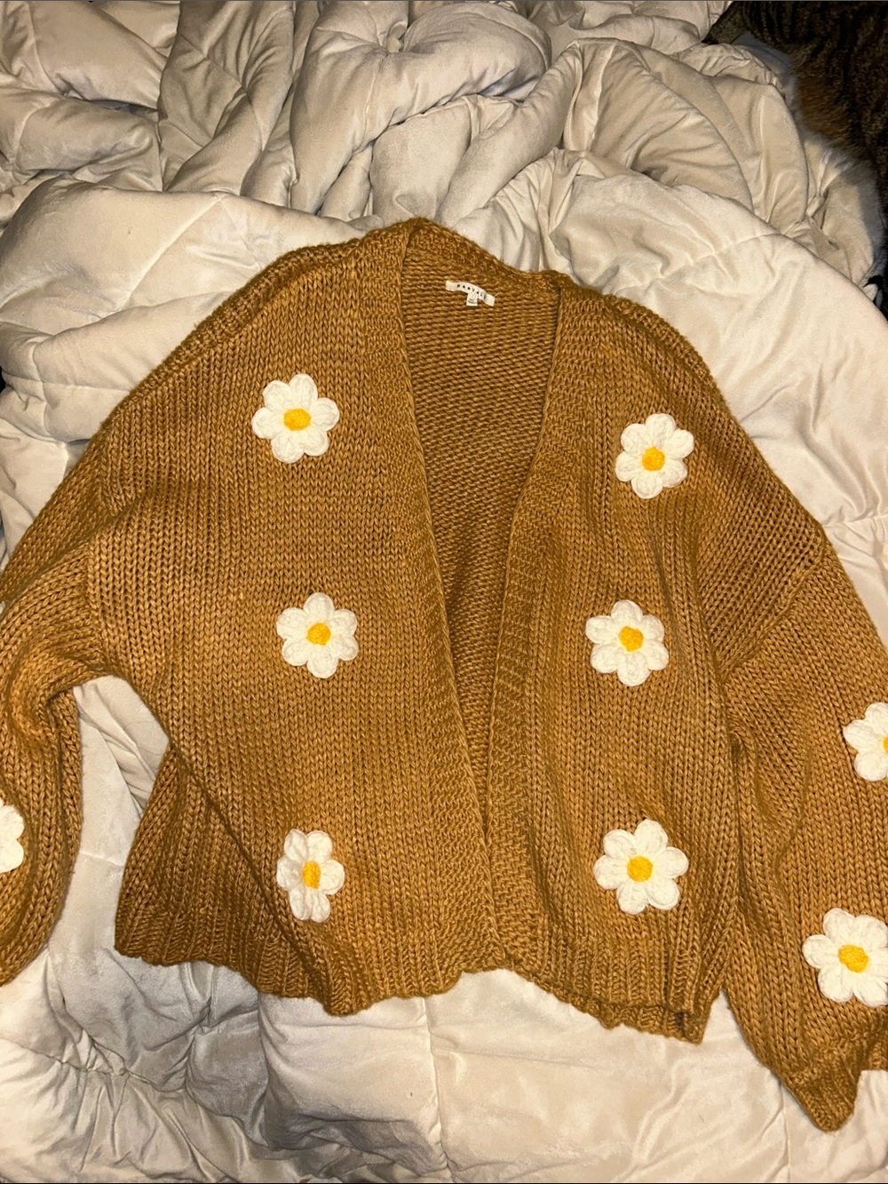 Thick flower cardigan